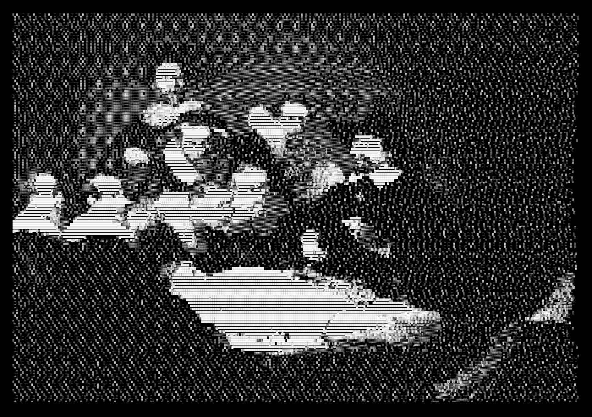Halftone image of clinicians in a review meeting